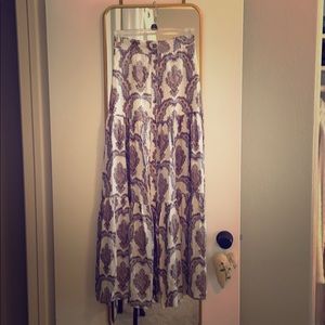 High waisted button down country skirt